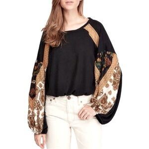 ANTHROPOLOGIE FREE PEOPLE Women’s Casual Clash Pull Over Thermal Knit Top